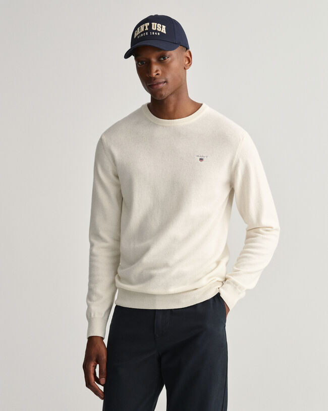 Maglia girocollo in lana d&rsquo;agnello extrafine