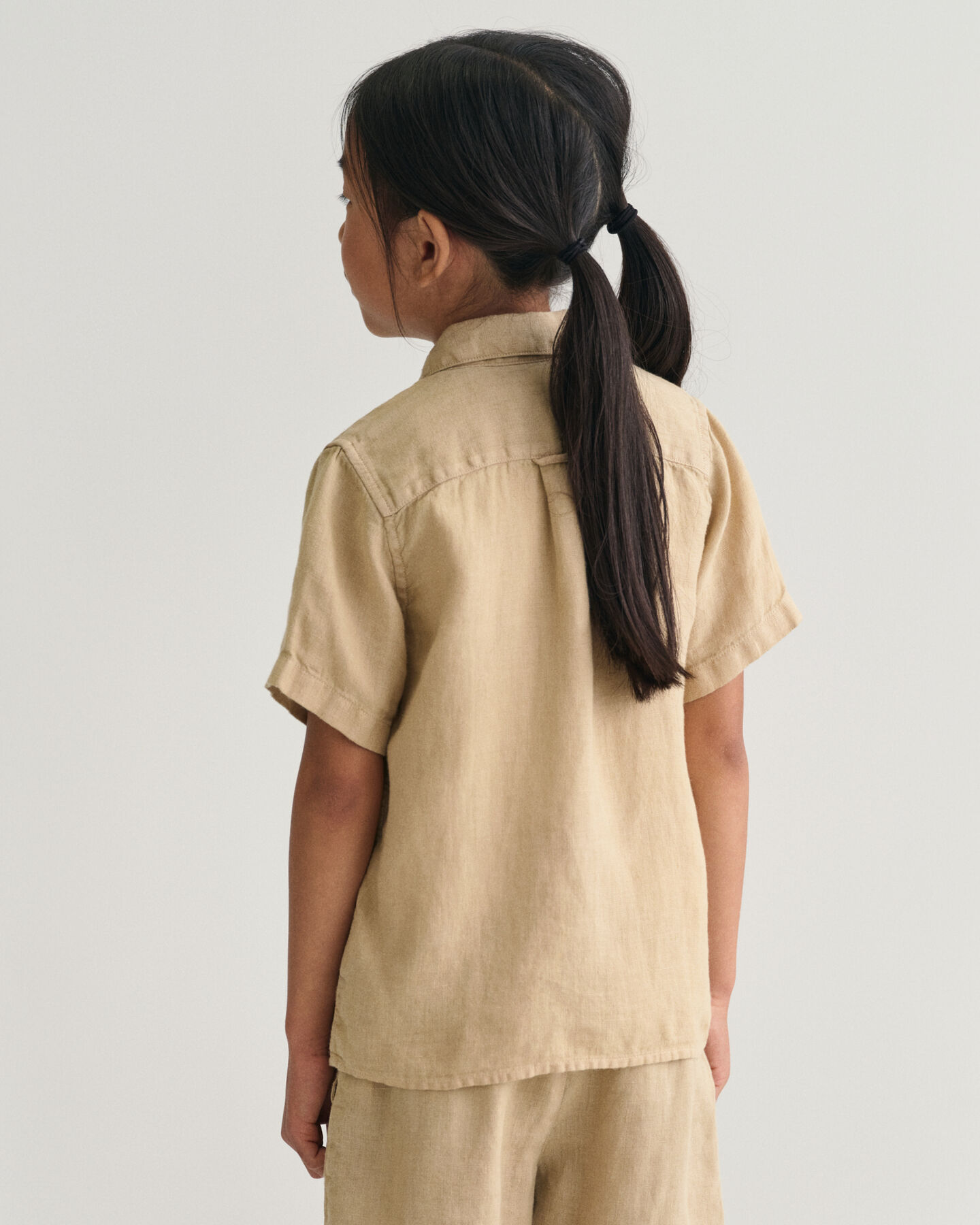 Camicia a maniche corte in lino kids