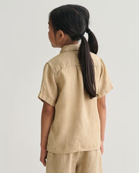 Camicia a maniche corte in lino kids