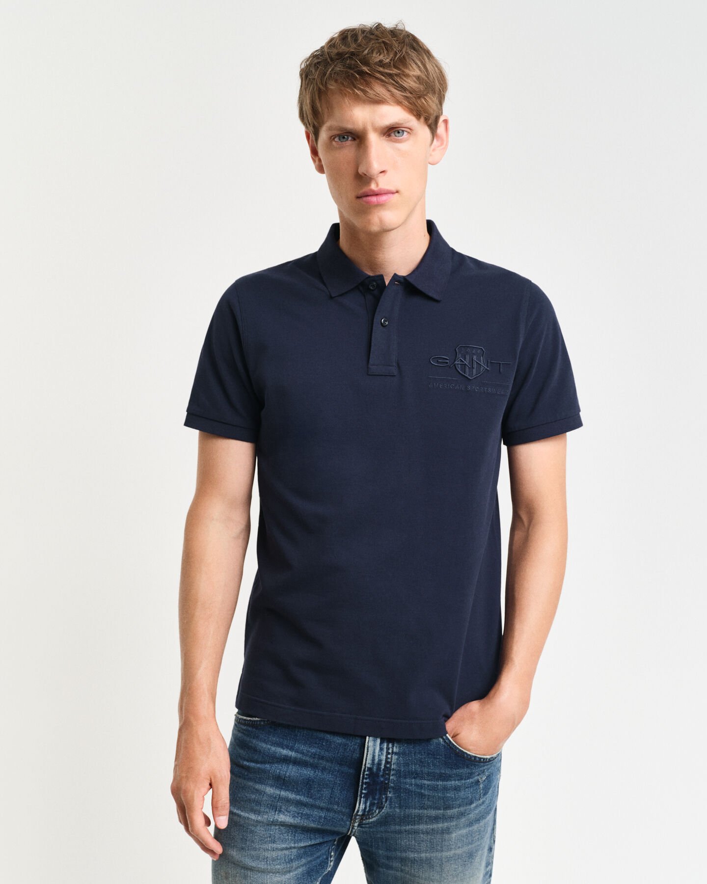 Tonal Shield Polo Shirt