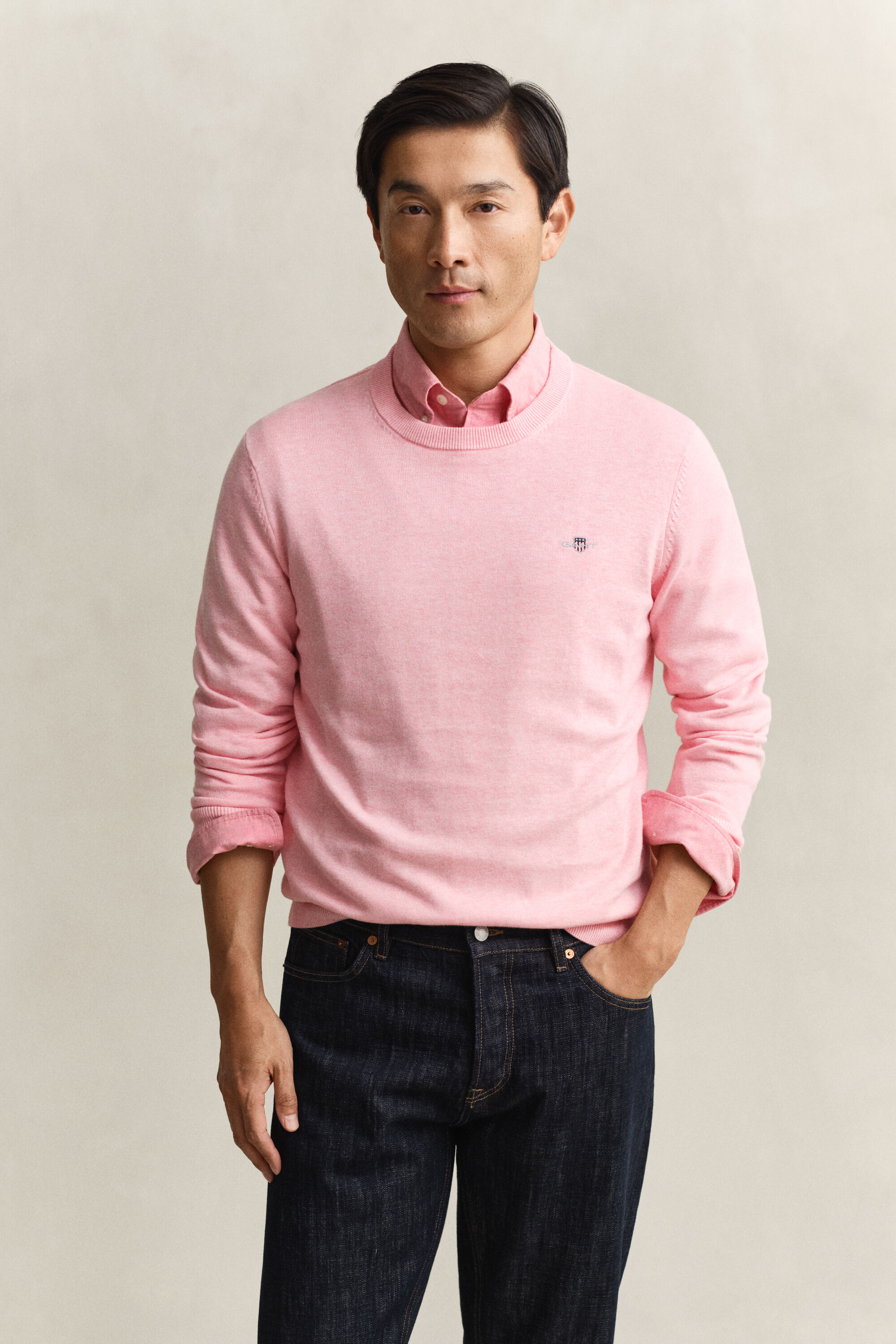 Maglia girocollo in cotone