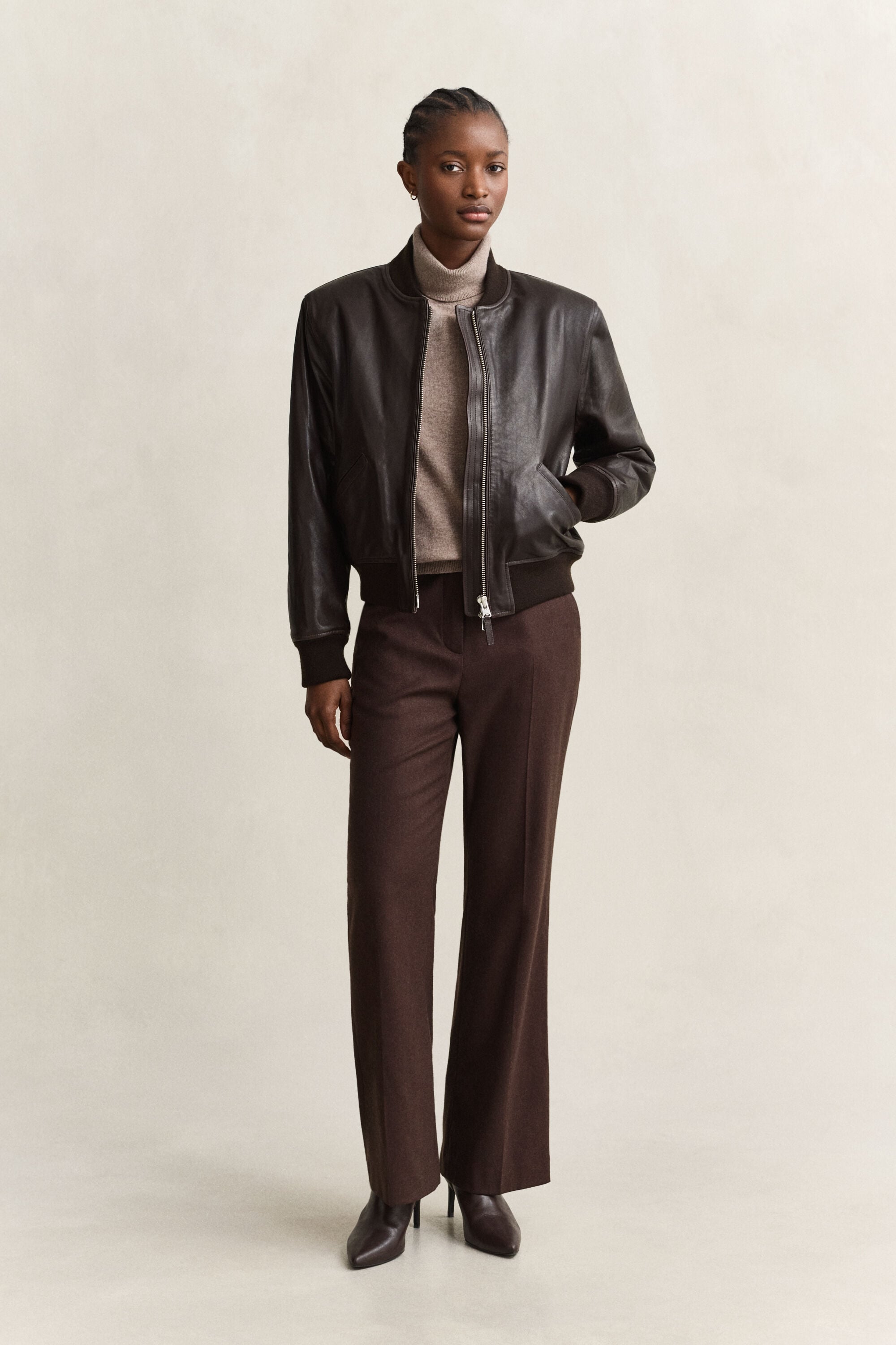Giacca bomber in pelle