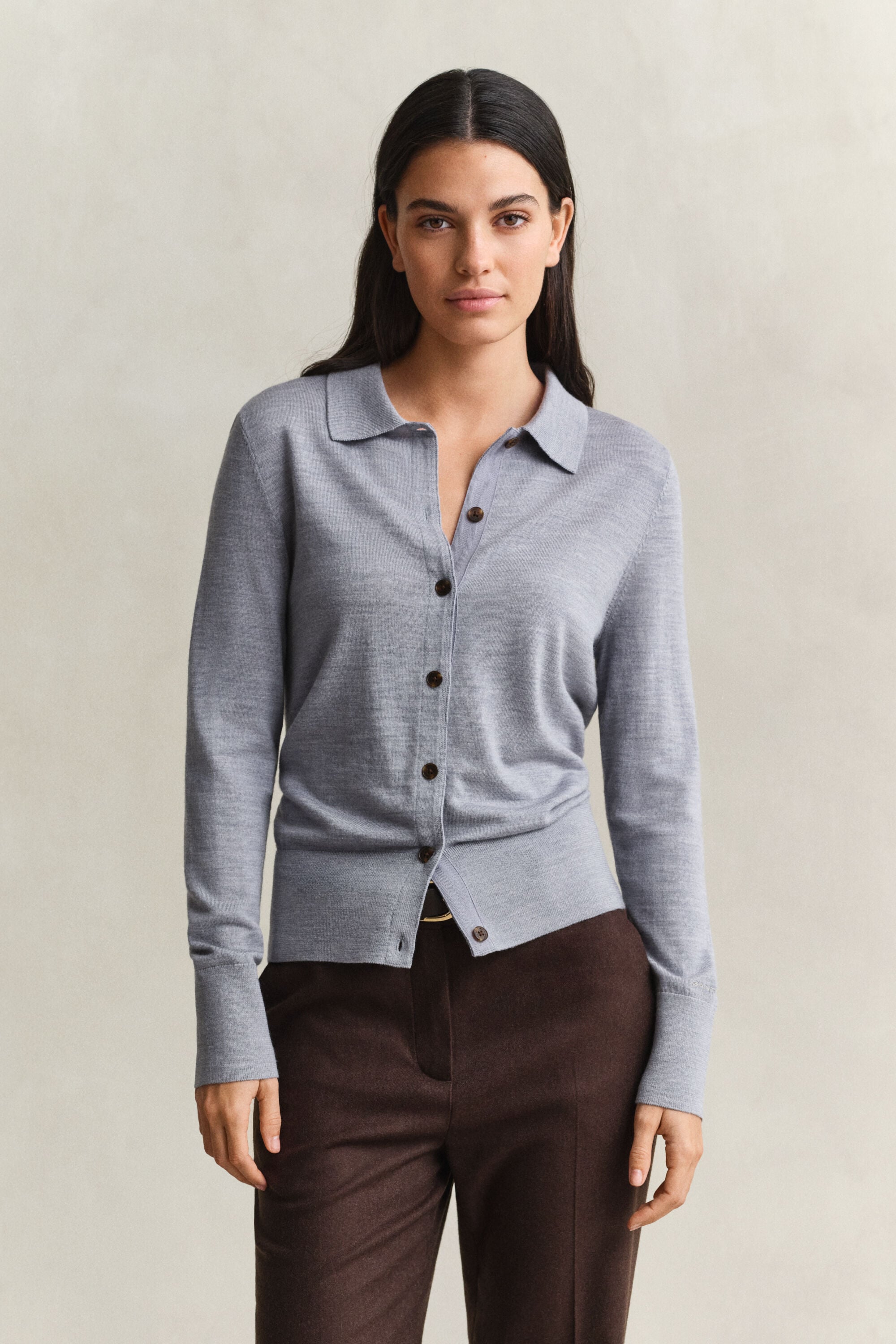 Cardigan in lana merino extra fine