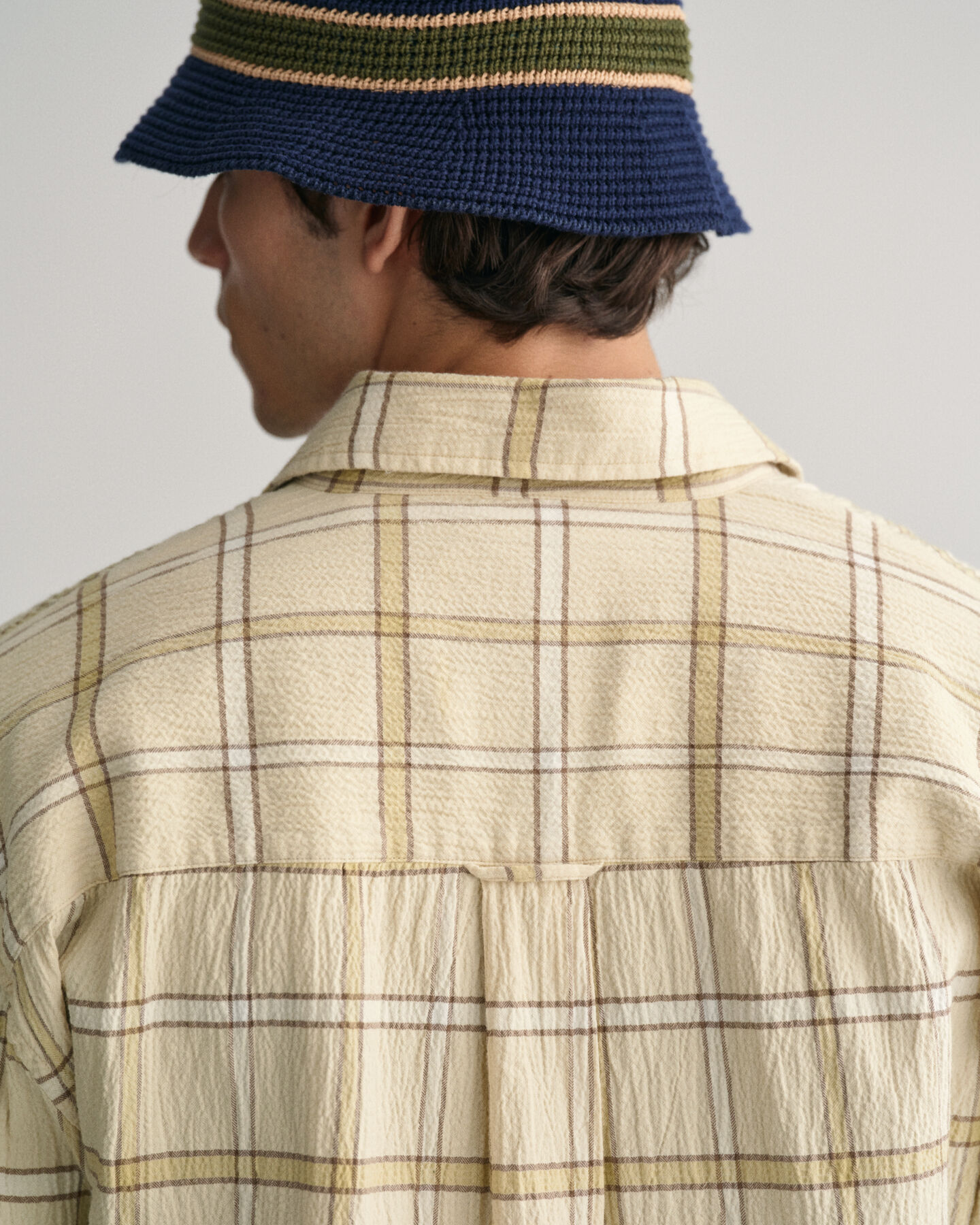 Camicia a quadri testurizzata oversize