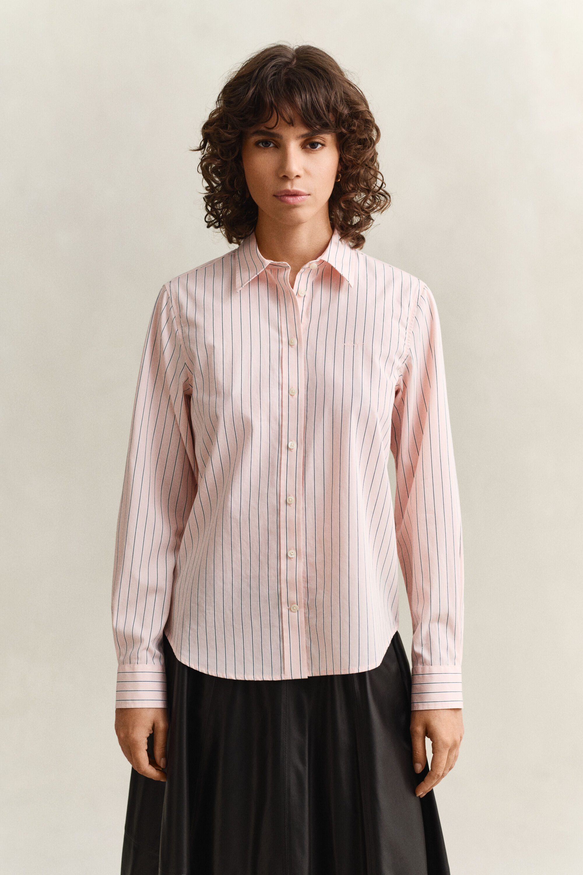 Camicia classica in popeline a righe regular fit