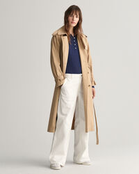 T-shirt Henley a maniche lunghe a coste