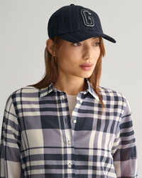 Camicia in misto cotone e seta a quadri regular fit