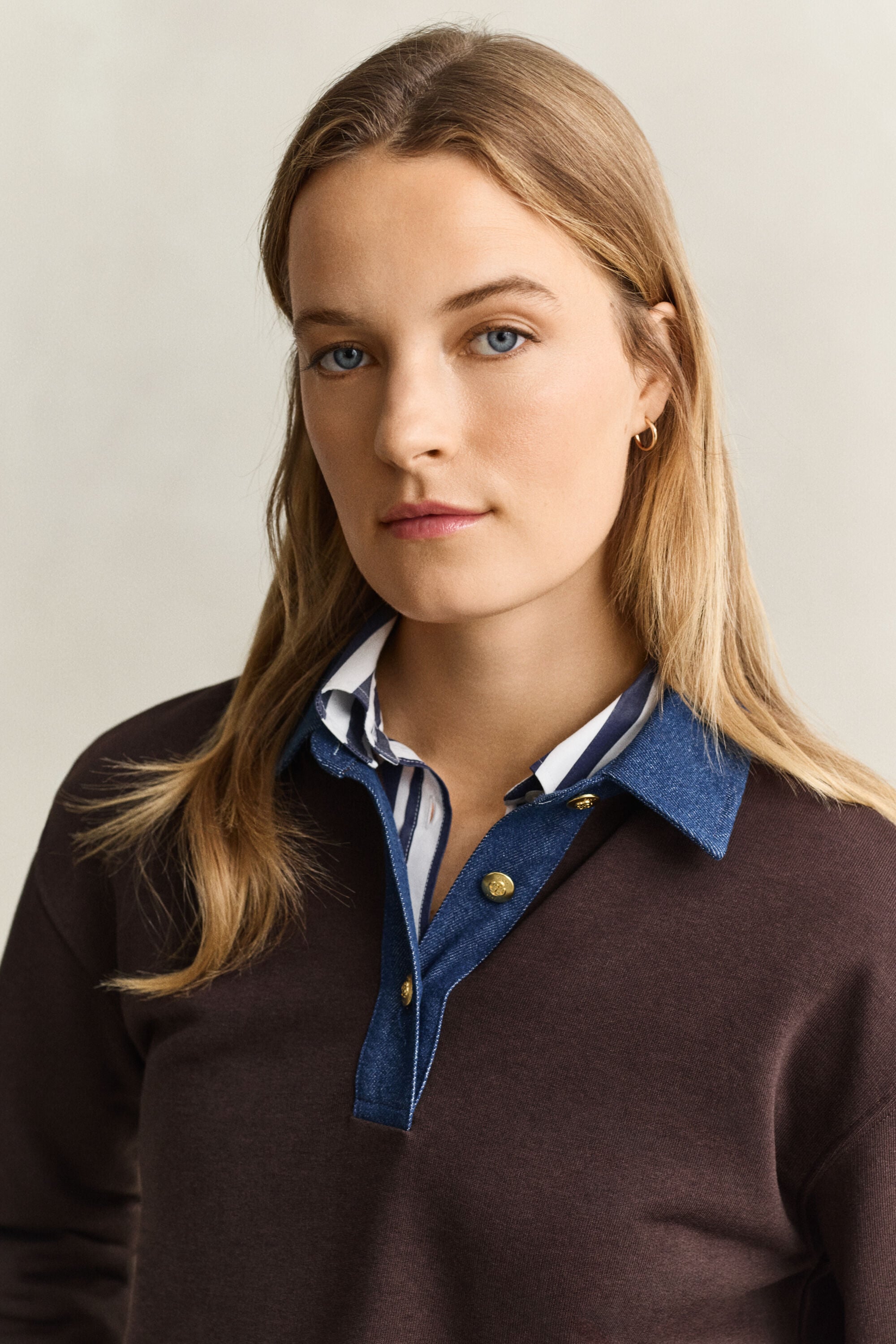 Heavy Rugger con colletto in denim