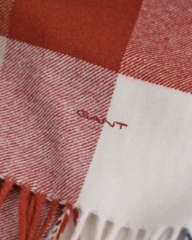 Sciarpa in lana a quadri dai colori vivaci