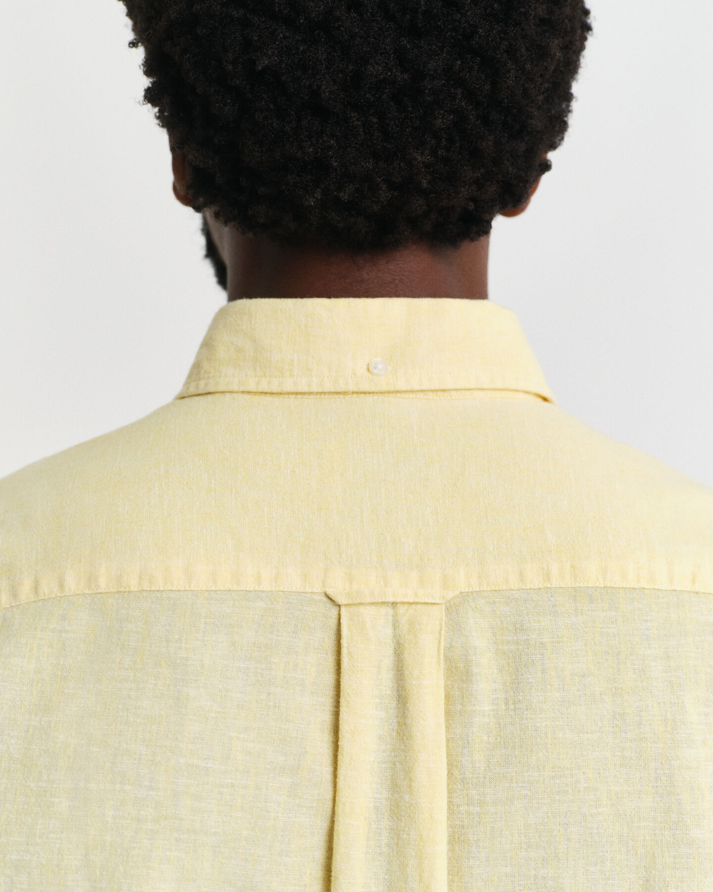 Camicia a maniche corte in misto cotone-lino regular fit