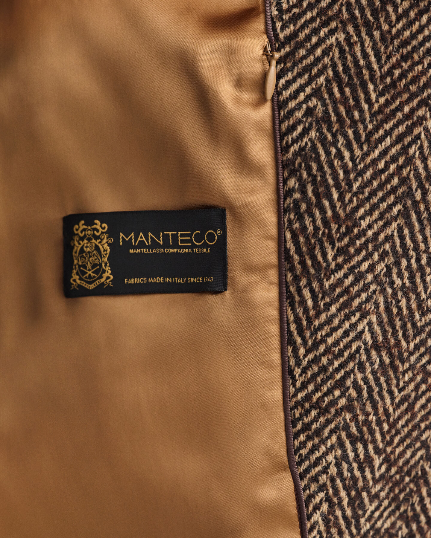 Cappotto con motivo a spina di pesce