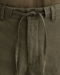 Pantaloncini con coulisse in lino relaxed fit