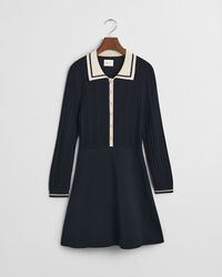 Abito in maglia a coste Contrast