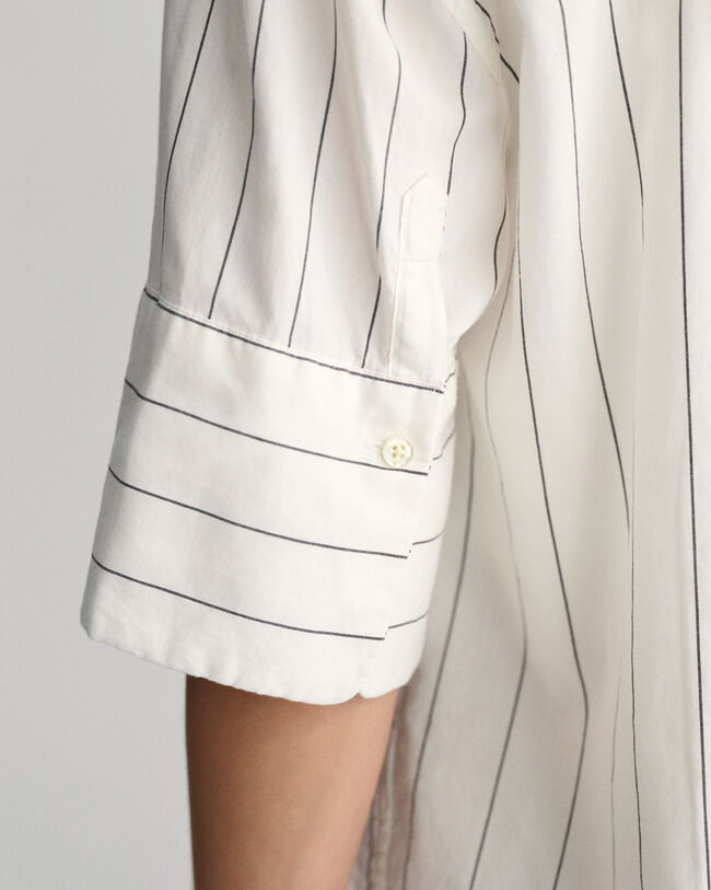 Camicia a maniche corte Luxury Oxford a righe relaxed fit