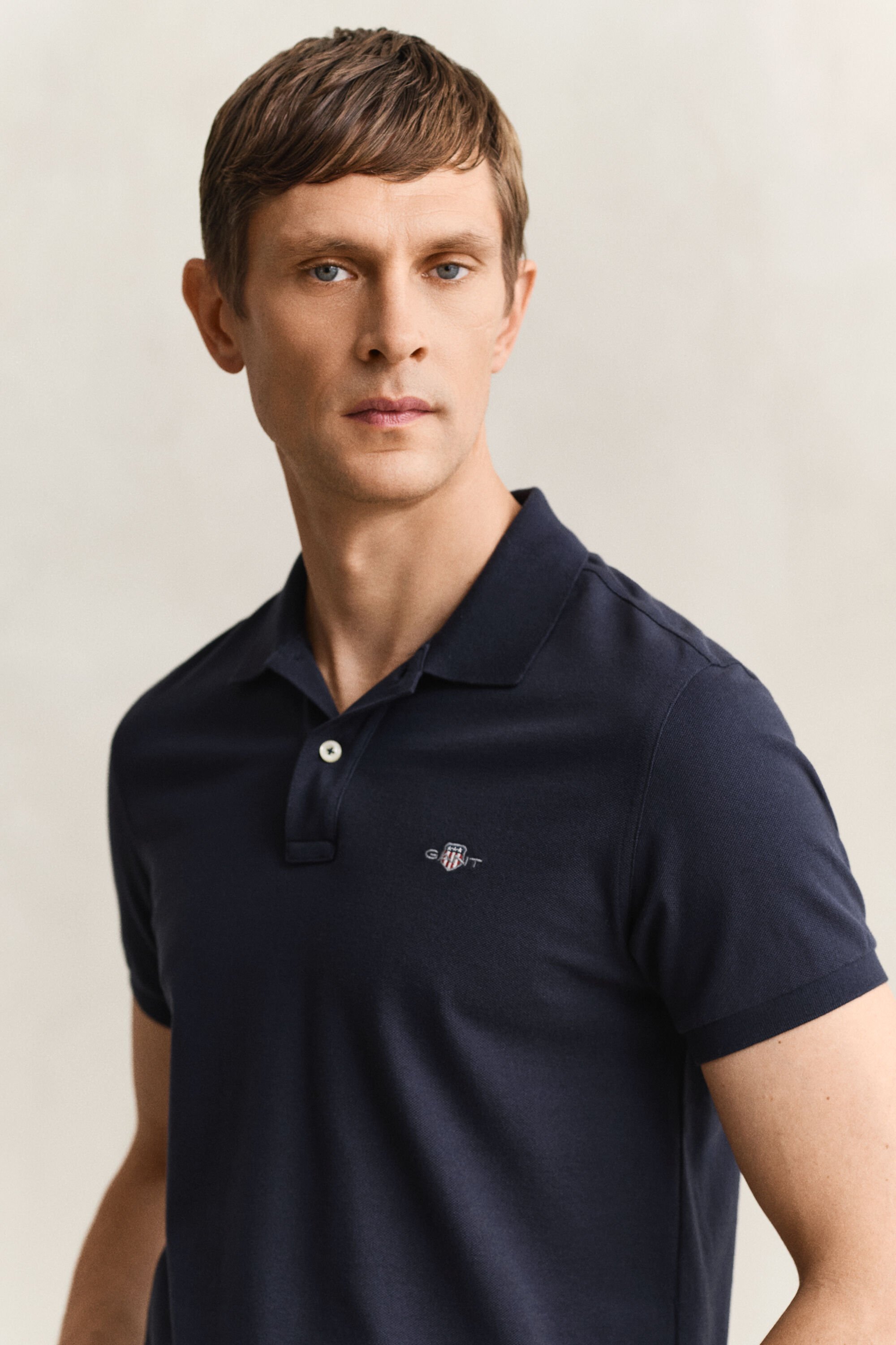 Polo Shield in piqué slim fit