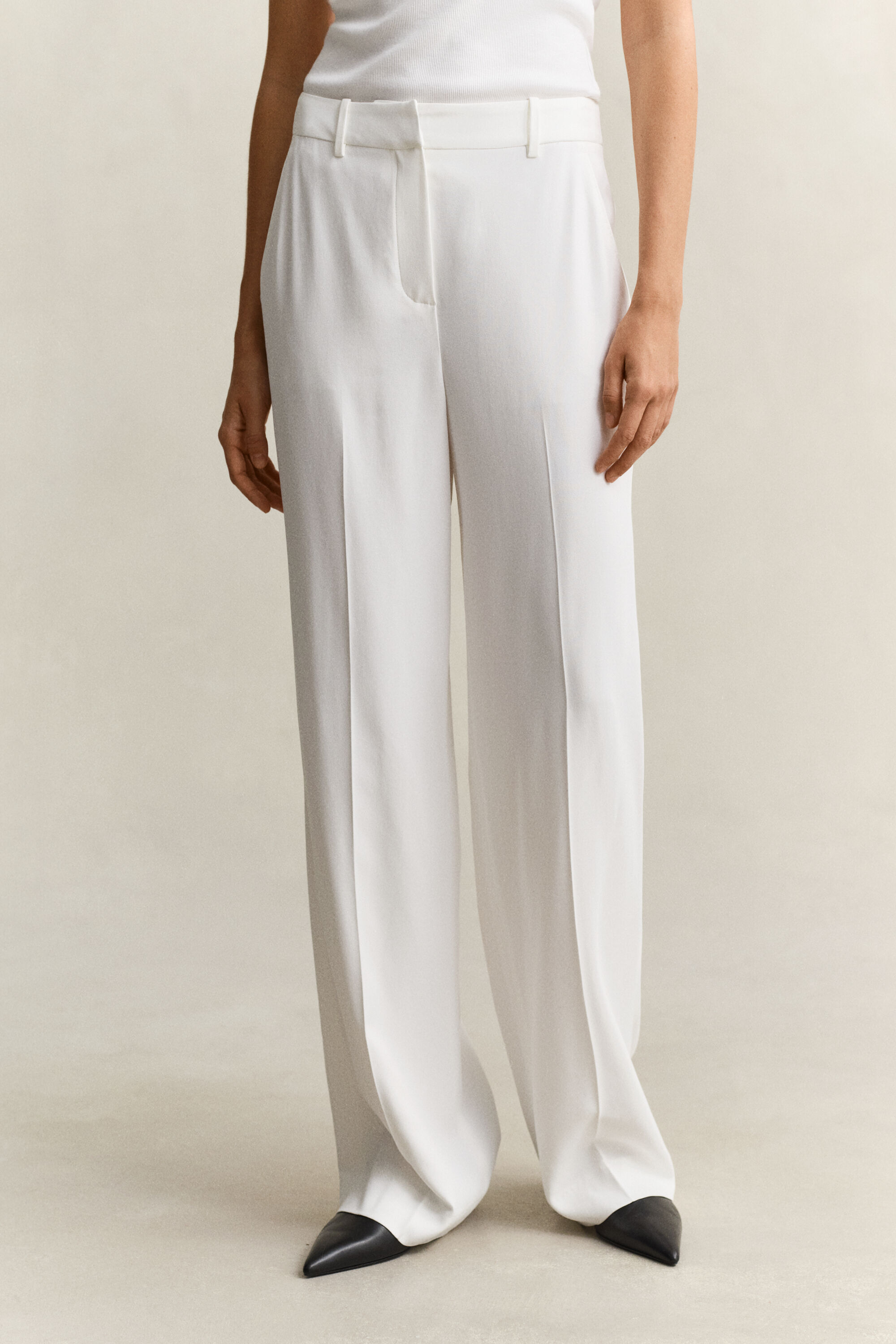 Pantaloni sartoriali in crêpe