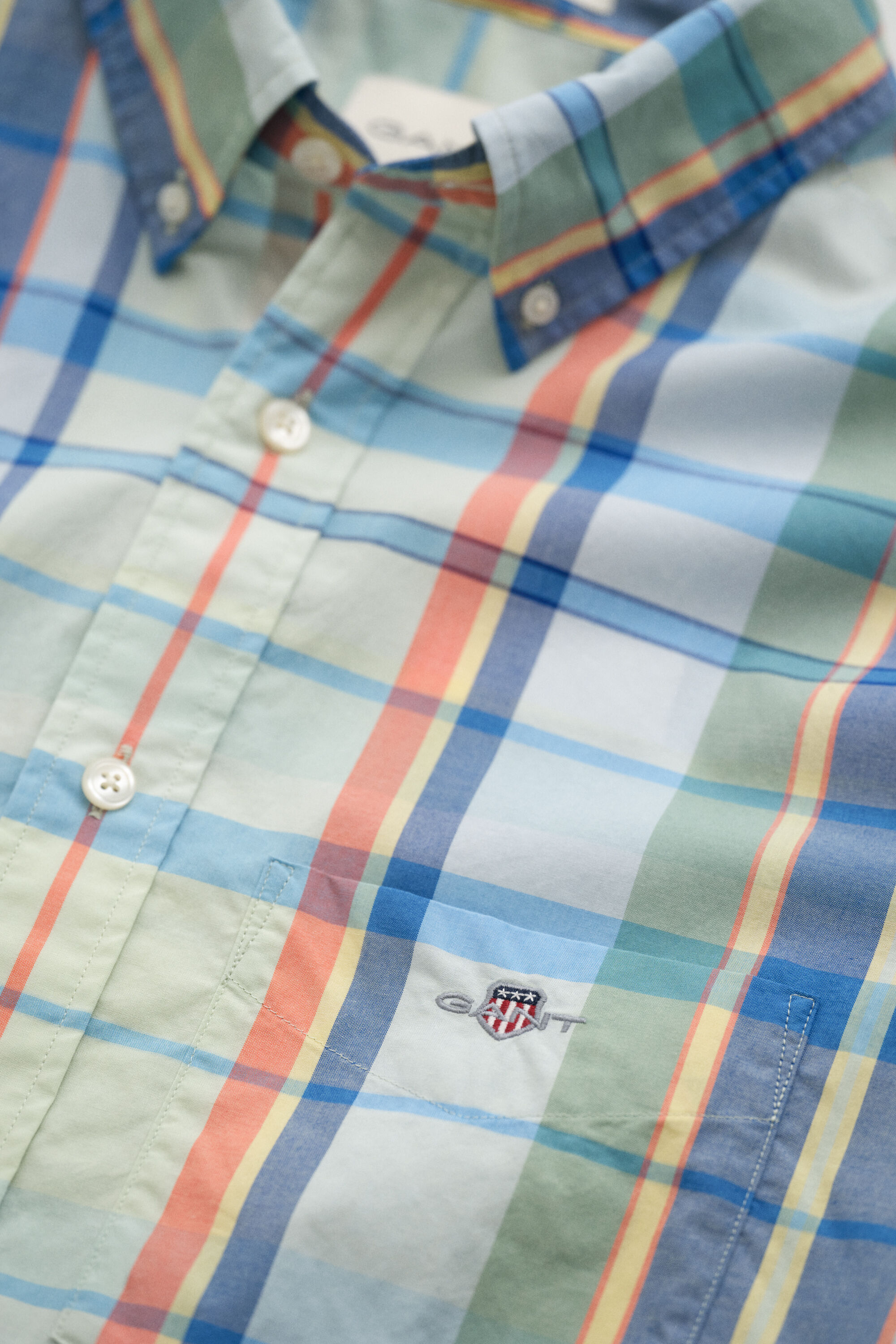 Camicia a quadri in popeline
