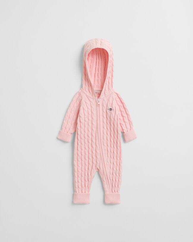 Tutina in maglia di cotone a trecce Shield Baby
