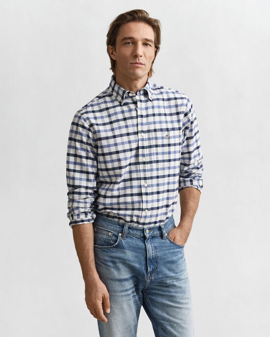 Camicia Oxford a quadri regular fit
