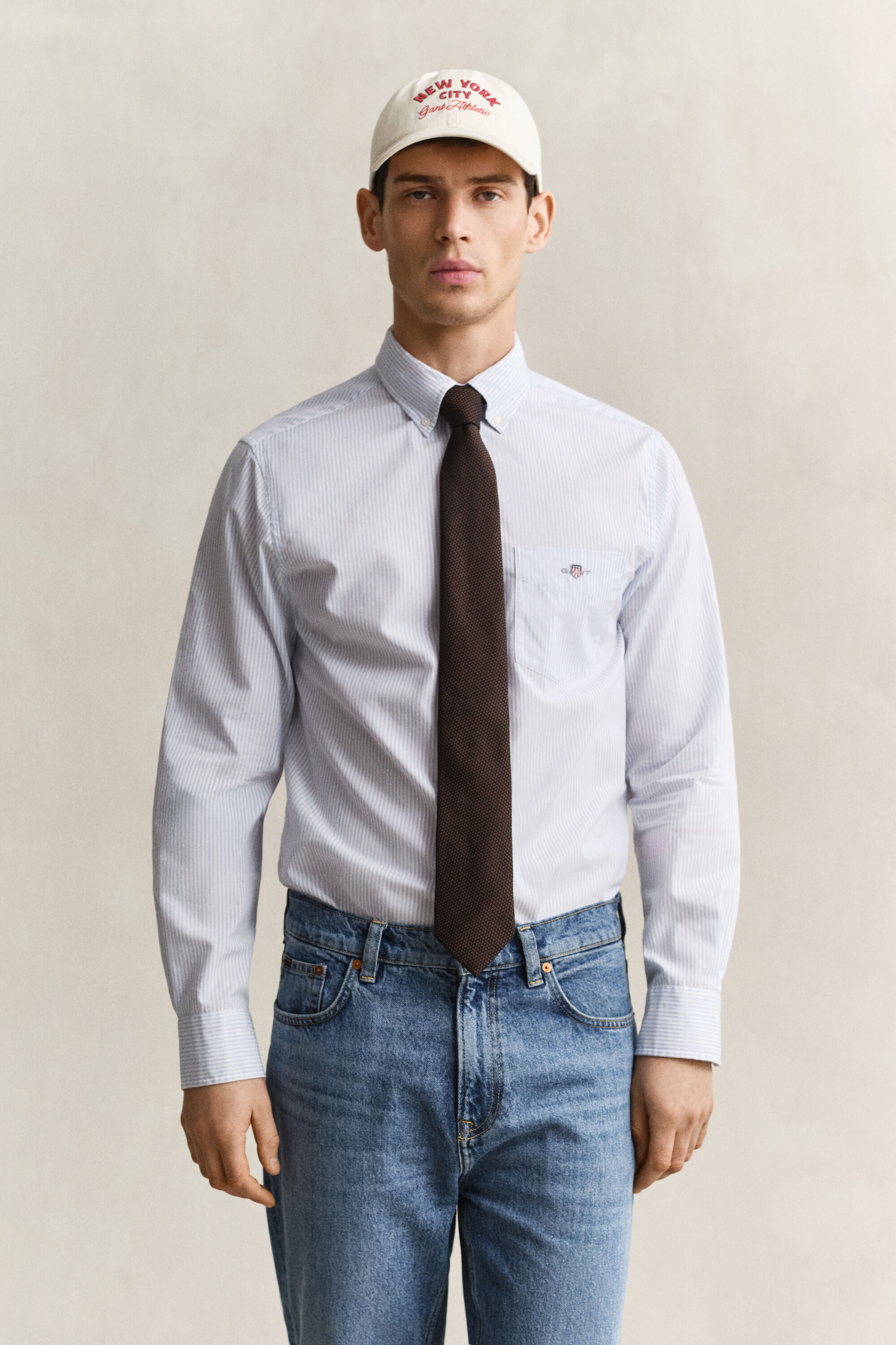 Camicia in popeline a righe Classic regular