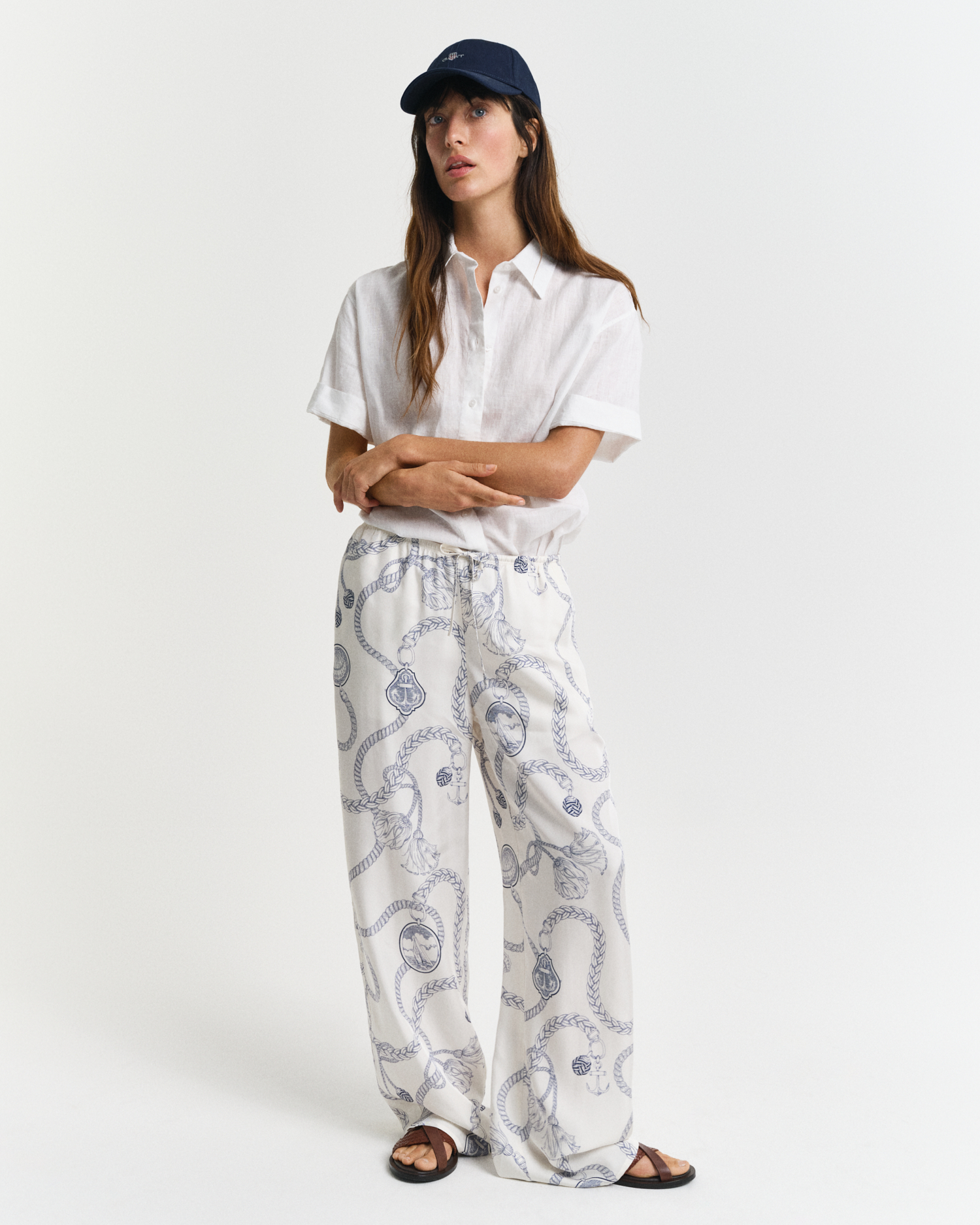 Gant Pantaloncini Donna – Modello D2 Con Logo Bandiera Retrò, 100% Cotone - 2
