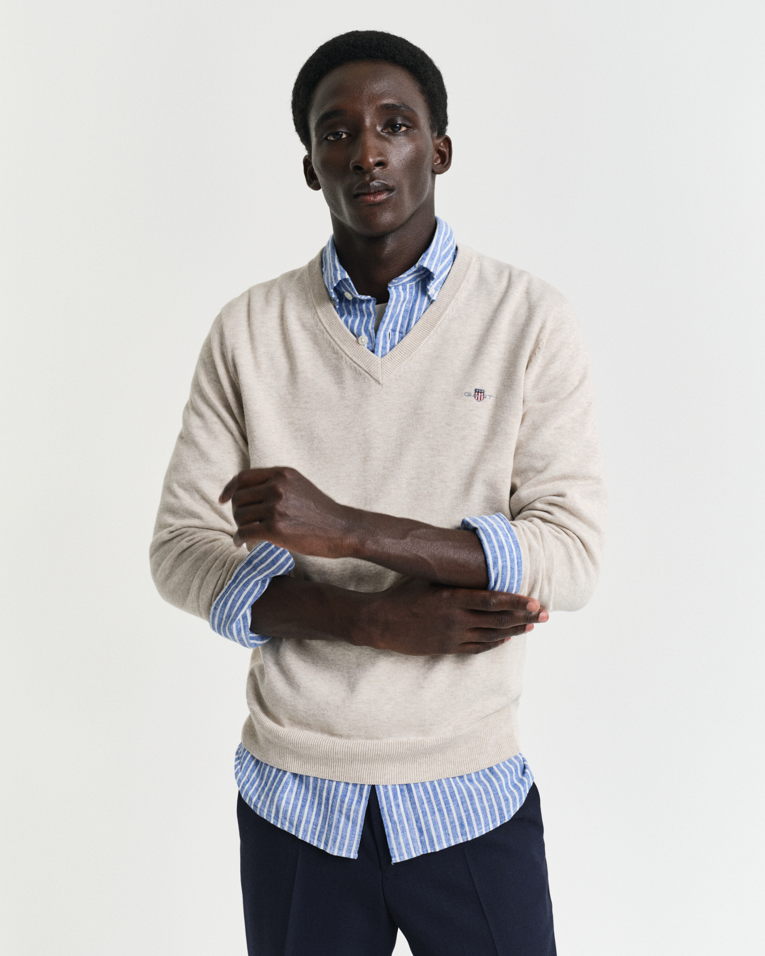 Maglione Oversize Uomo In Cotone 100% - Scollo A V, Maniche Lunghe, Taglie Da XL A 7XL - Comodo E Morbido