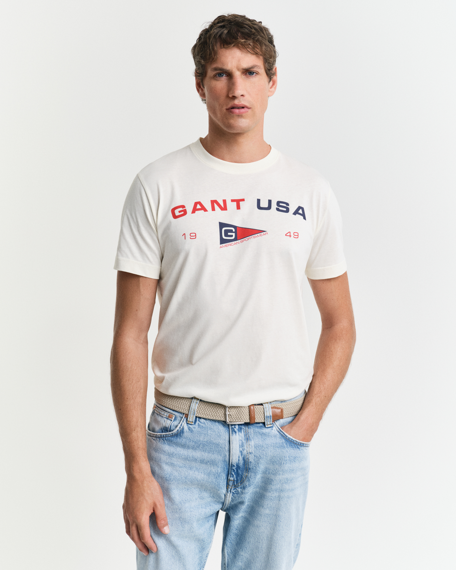 Maglietta Uomo GANT - T-Shirt Graphic Cotone Stampa Casual - Foto 10